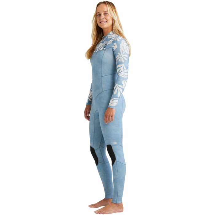 2024 Billabong Womens Salty Dayz Natural 4/3mm Chest Zip Wetsuit ABJW100200 - Blue Shadow